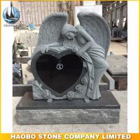 heart shaped weeping angel tombstones with carved rose