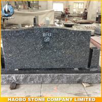 simple blue pearl granite headstone