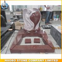 red angel tombstones designs with carved heart shapes