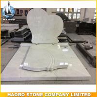 How wonderful and cheap white marble heart shape monument